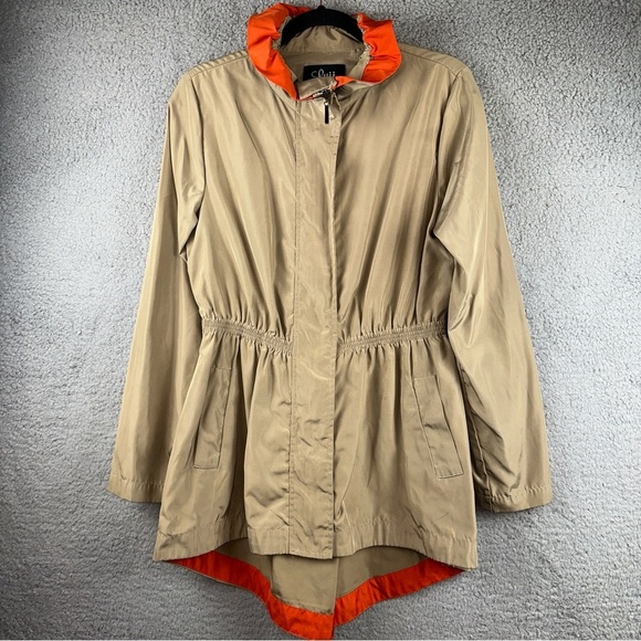 Luii Jackets & Blazers - Luii by Anthropologie Jacket Womens Tan Small High Neck Parka Raincoat